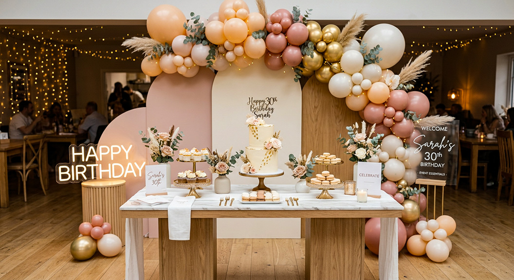 Birthday balloon arch setup DMV Custom birthday theme party decoration